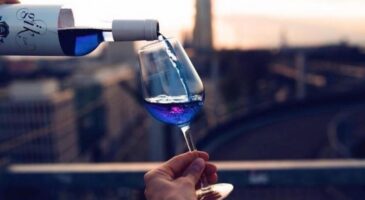 Insolite : Et si vous buviez du vin bleu ?