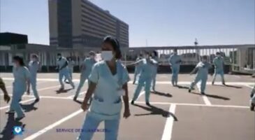 Ils dansent sur les toits d'un hôpital pour encourager le confinement (VIDEO)