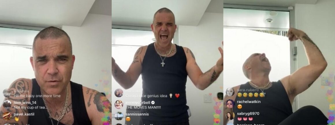 Live Réseaux Sociaux : Robbie Williams offre une session karaoké à ses fans (VIDEO)