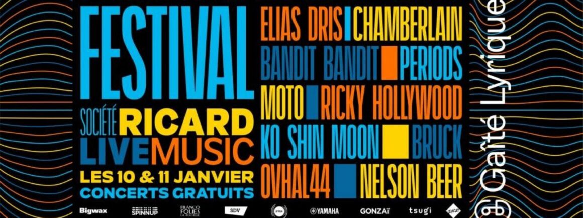 Rendez-vous les 10 & 11 janvier pour le festival Société Ricard Live Music !