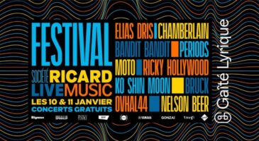 Rendez-vous les 10 & 11 janvier pour le festival Société Ricard Live Music !