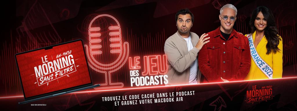 Découvrez le mot code caché dans les podcasts du Morning Sans Filtre et remportez un Mcbook Air !