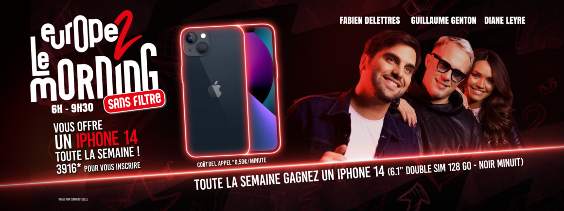 Le Morning Sans Filtre vous offre votre IPhone 14 !