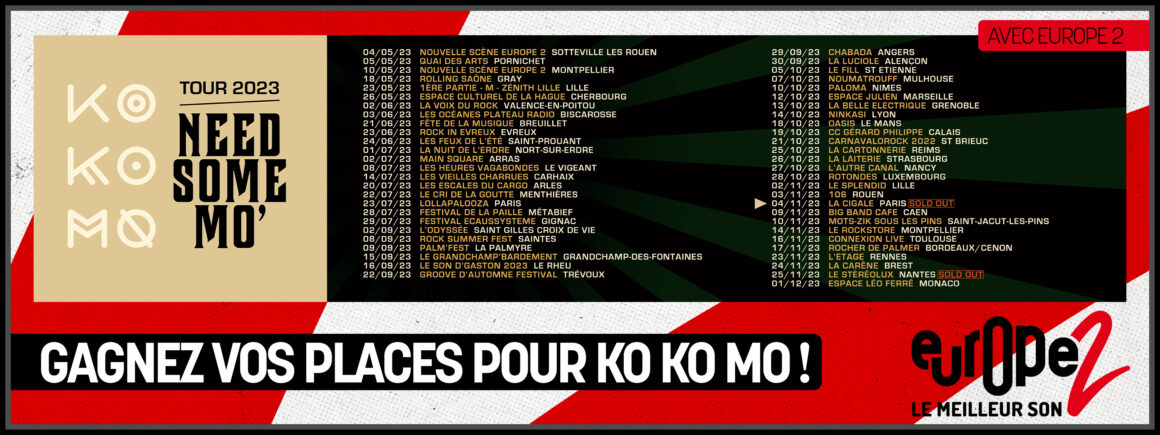 Assistez au concert (complet) de KO KO MO le 4 novembre la Cigale !