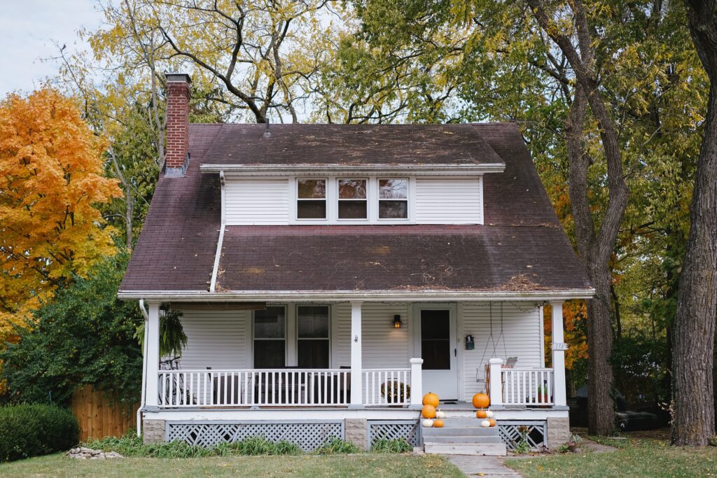 Maison presque en feu pour Halloween