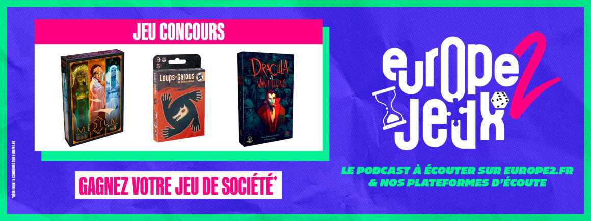 Écoutez le podcast Europe 2 Jeux et gagnez vos boites de jeux sur le thème d’Halloween !