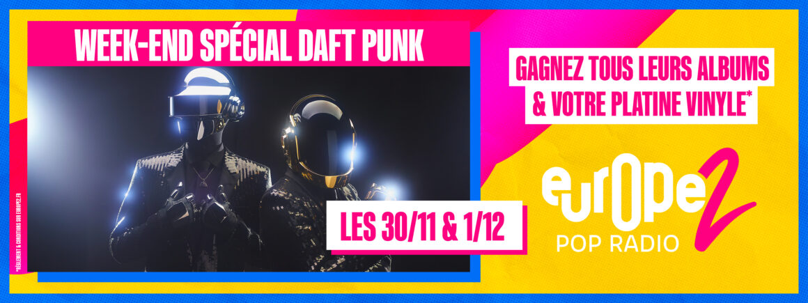 Ce week-end, écoutez Europe 2 et repartez avec l’intégrale des Daft Punk (+ votre platine vinyle) !