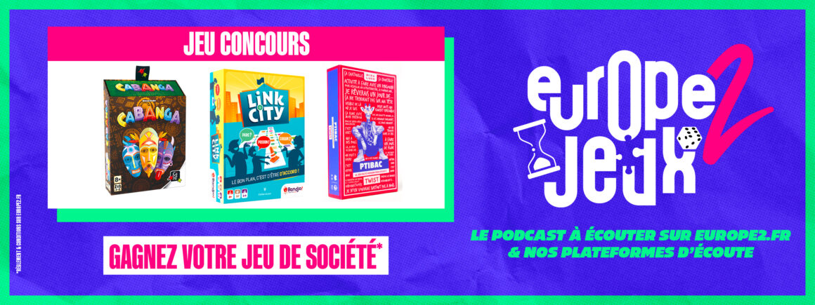 Écoutez le podcast Europe 2 Jeux et gagnez vos boites de jeux pour les vacances de Noël !