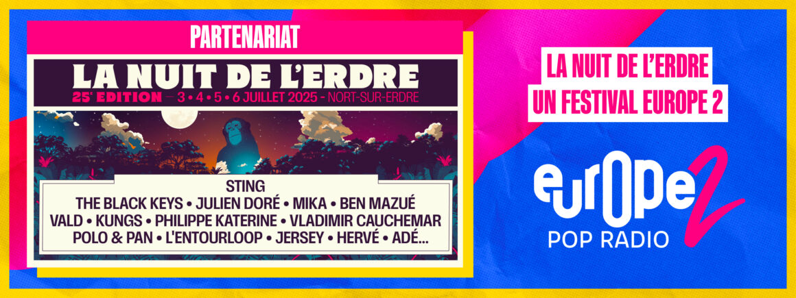 La Nuit de l’Erdre 2025 avec Europe 2: Mika, Kungs, Ben Mazué …de nouveaux noms rejoignent Julien Doré