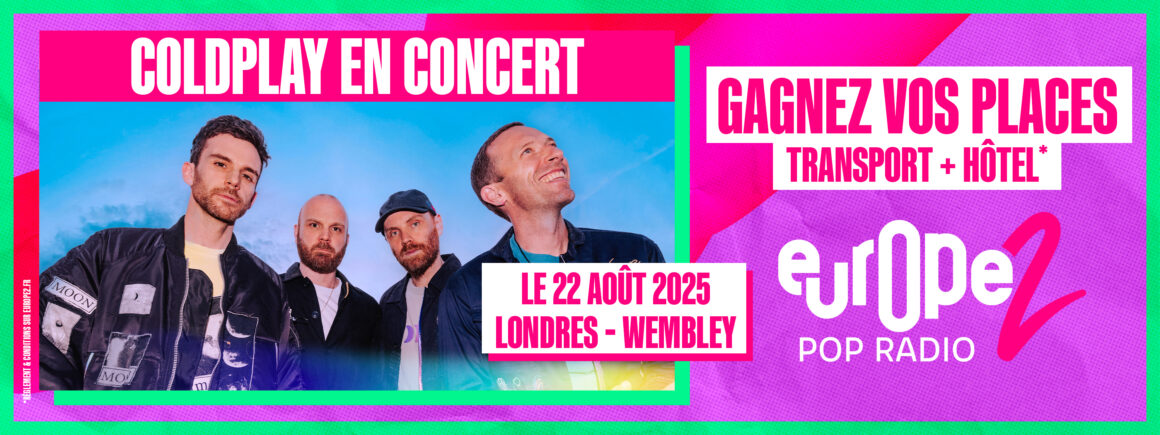 Ecoutez Europe 2 et partez voir Coldplay à Wembley en août 2025 !