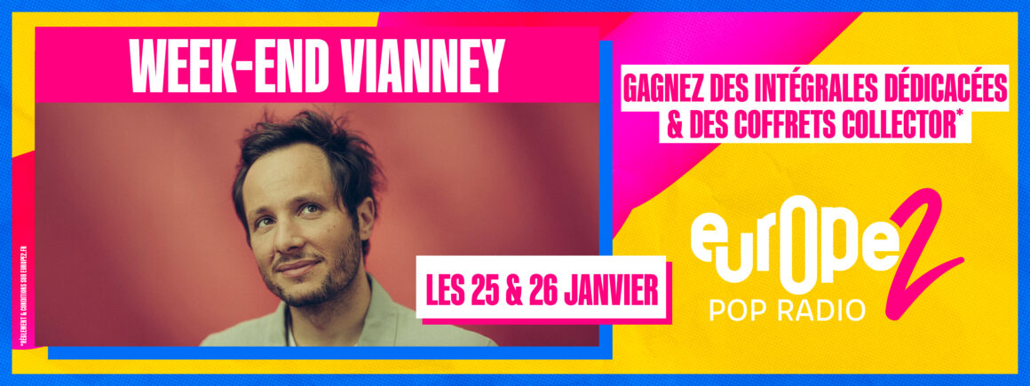 Les 24 et 25 janvier, week-end spécial Vianney sur Europe 2 !